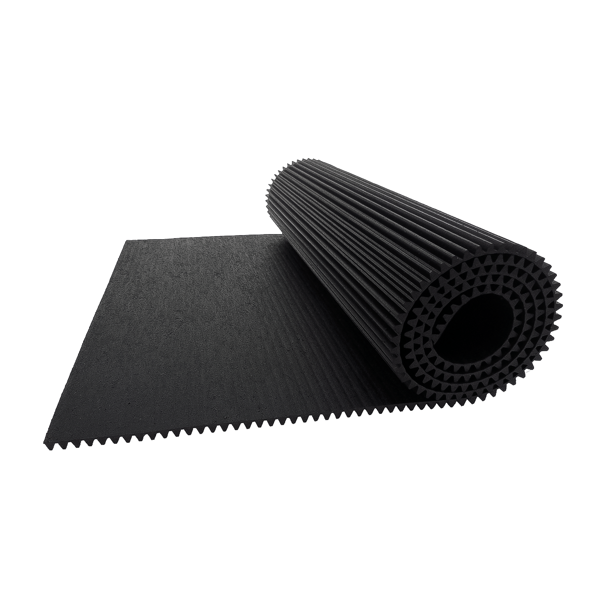2' Width 1/8 thick Ribbed Rubber Runners Matting Black Choose