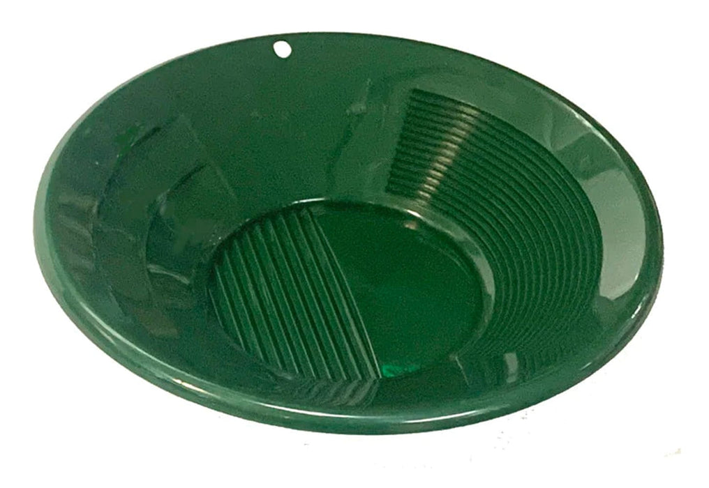 10-inch Triple Riffles Green Plastic Gold Pan