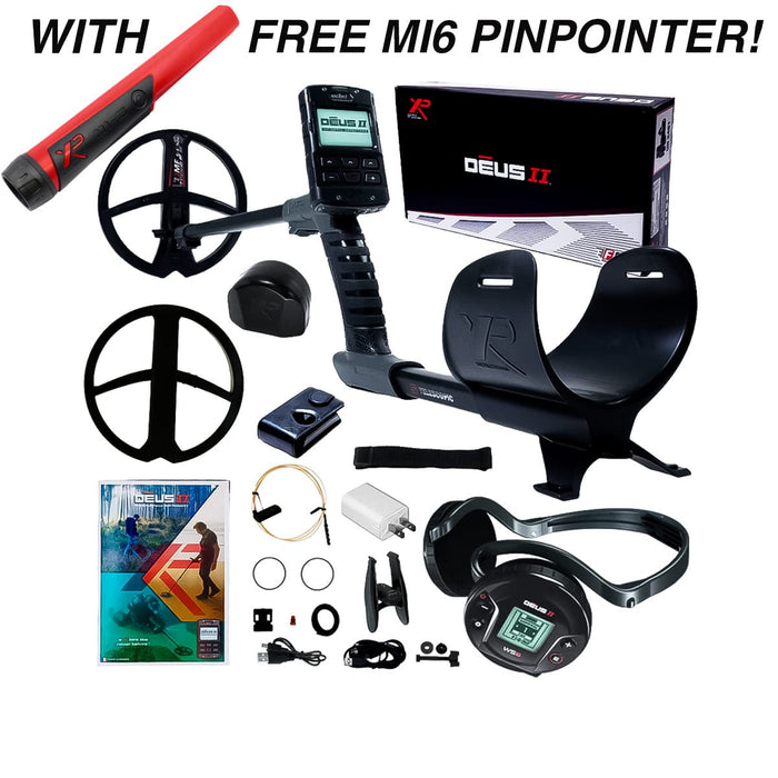 XP Deus ll  Metal Detector with 11" inch stock Coil + FREE MI6 HOLIDAY SPECIAL!