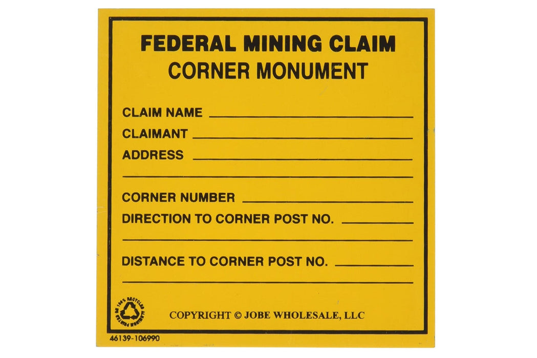 federal mining claim corner monument