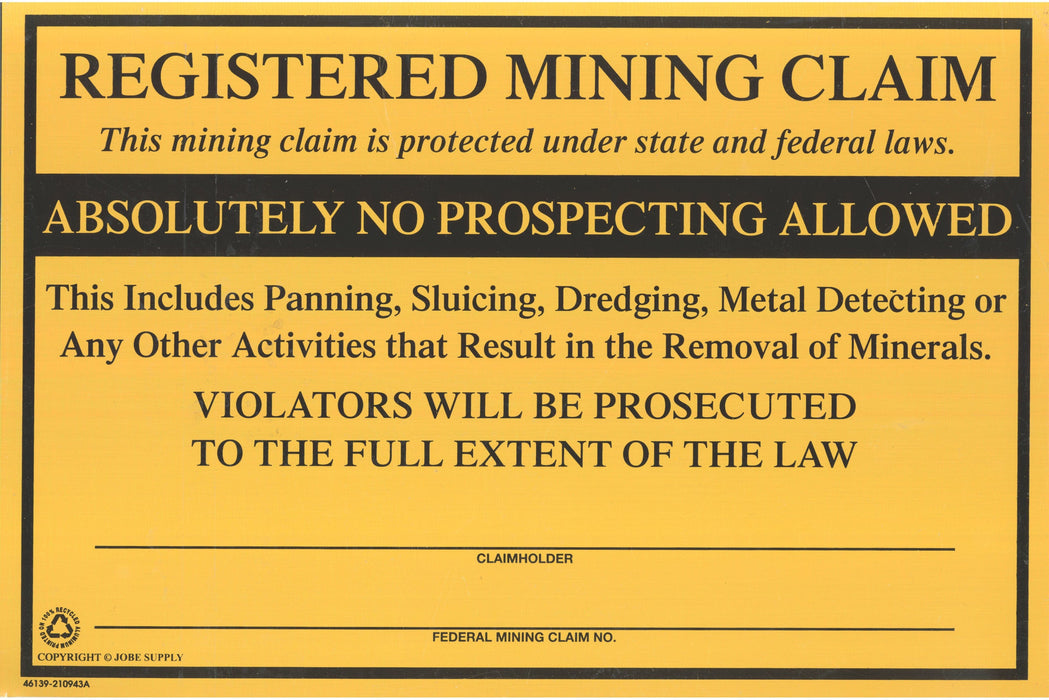registered mining claim